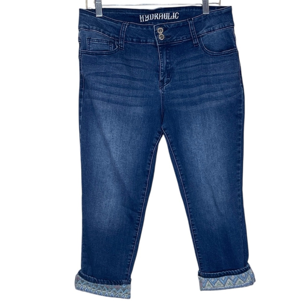 Hydraulic Hydra Lift Crop Dark Blue Stretch Jeans